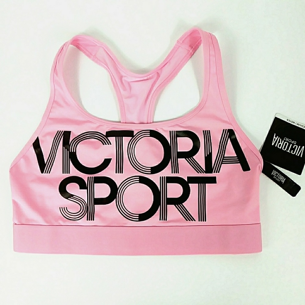 NWT Victoria Sport The Player Sports Bra Pink - Picture 2 of 8